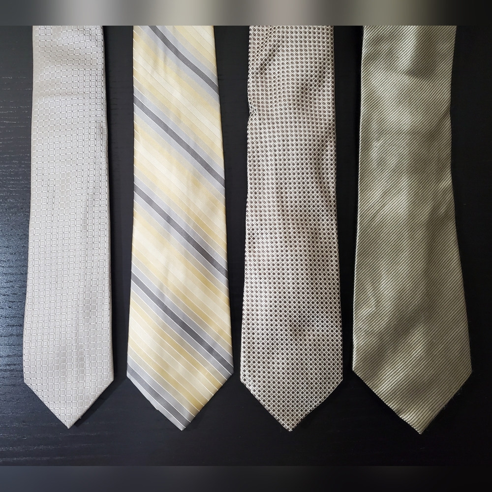 4 silver/gold Neck Ties